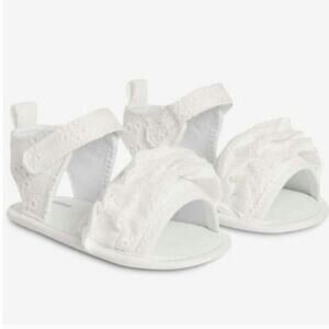 *4/$30* Joe Fresh Baby Ruffle Sandals White 1